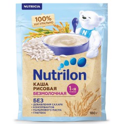 Каша безмолочная Nutrilon рисовая с 4 мес 180 г